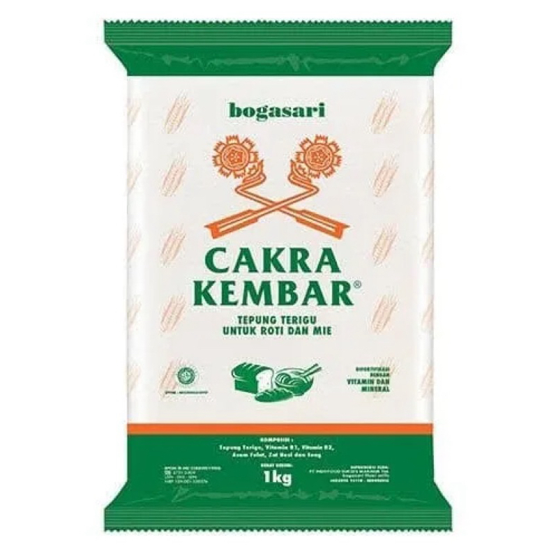 

Tepung Terigu Cakra Kembar Ekonomis 1kg