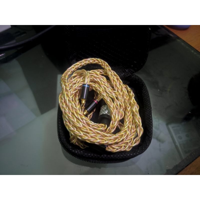 Cable Custom MMCX 3.5mm | Kabel IEM 8 Braid 240 Core Tebal