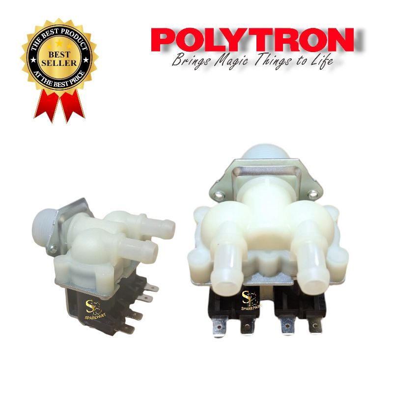 selenoid water inlet valve 2 inlet mesin cuci POLYTRON front loading ~ selenoid mesin cuci POLYTRON 