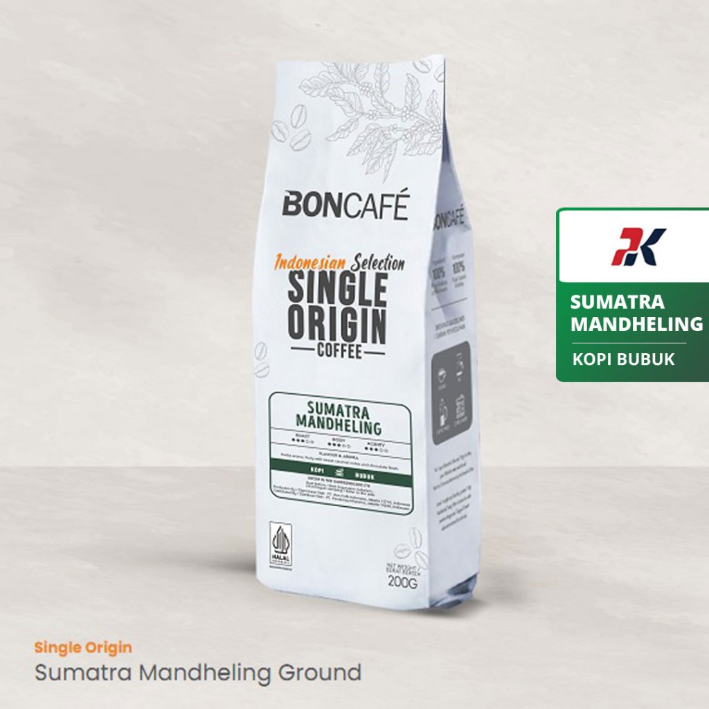 

BONCAFE Sumatera Mandheling Grounds - Kopi bubuk Arabika asli 200g