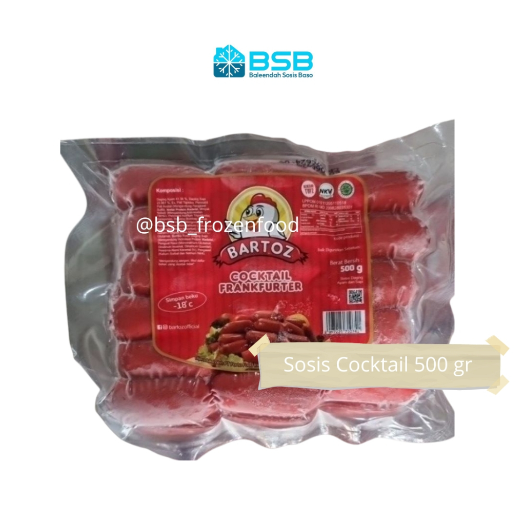 

Bartoz Sosis Frankfurter Cocktail Merah 500gr