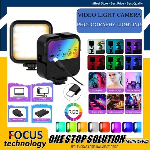 RGB Light LED Lampu Portable Vlog Video Photo Camera