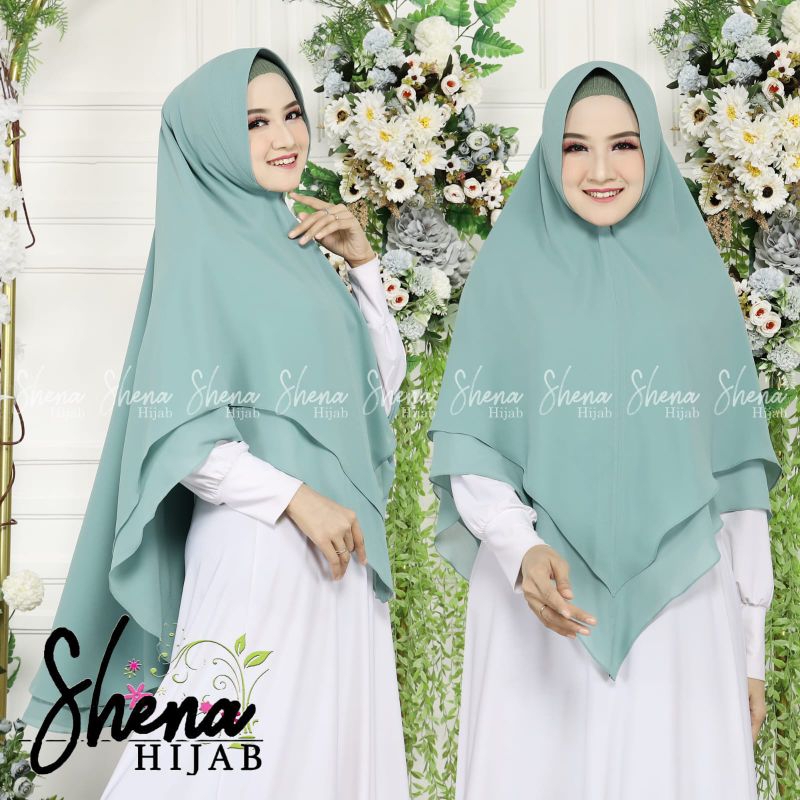 Khimar Ceruty Babbydoll premium Polos Shena Hijab||Instan Ceruty XXL