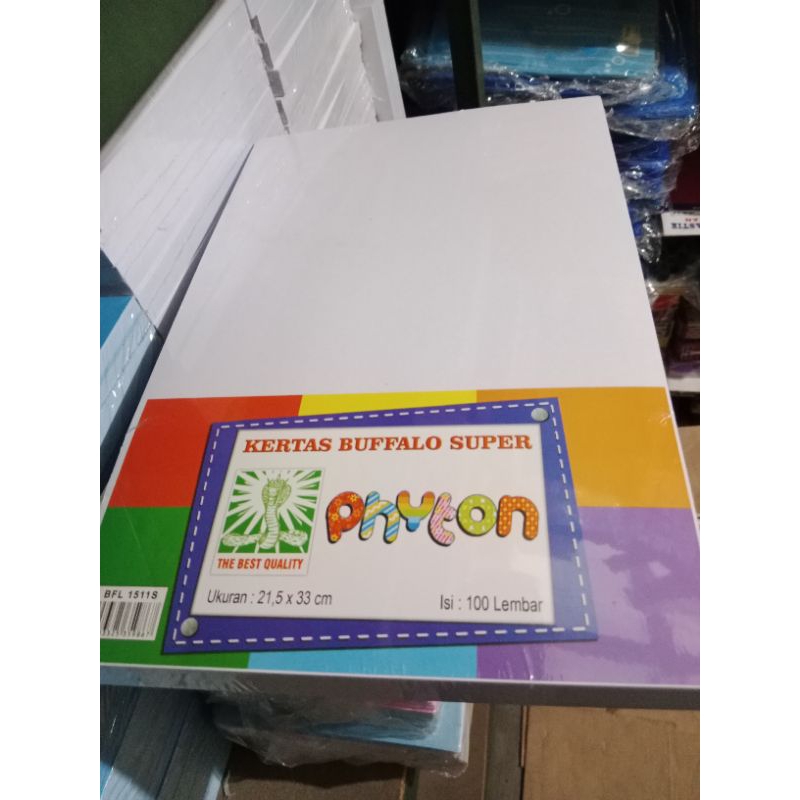 

1 Pak Kertas Bufallo Bufalo Polos ukuran Folio F4