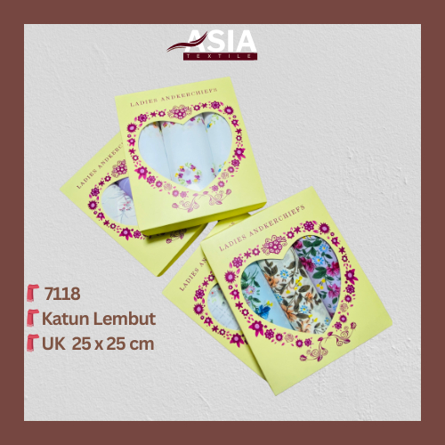 COD- (3 Pcs) Sapu Tangan Wanita Bahan Katun Motif Bunga