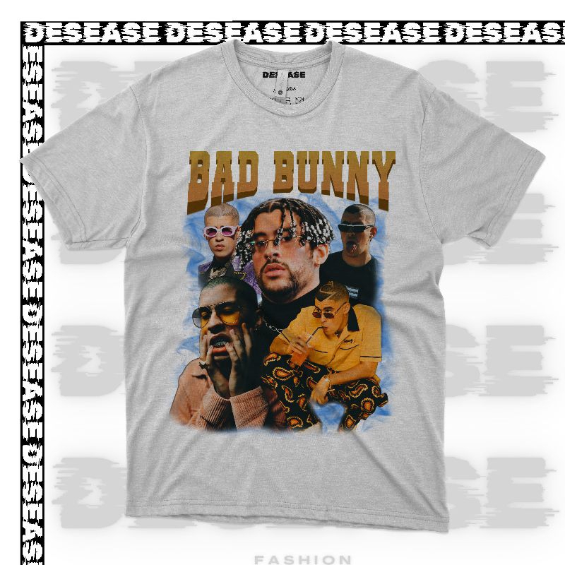 Bad Bunny Shirt - Kaos Bad Bunny Vintage - Kaos Distro Pria Wanita 20s - Desease
