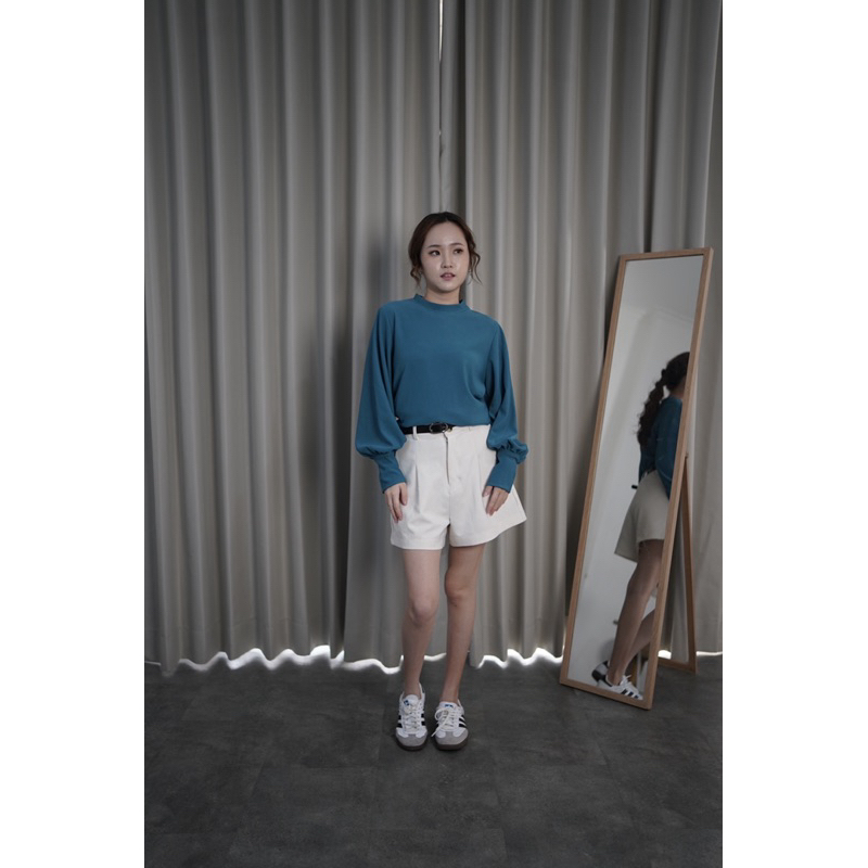 Daisy Knit, Atasan Knit Lengan Panjang, Kaos pengan Balon, Knit Lengan Balon, Knitwear.