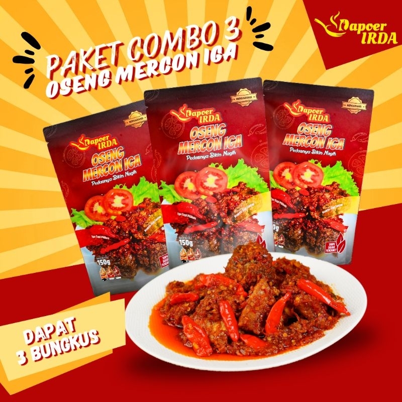 

Dapoer Irda Paket Combo 3 Oseng Mecon Iga