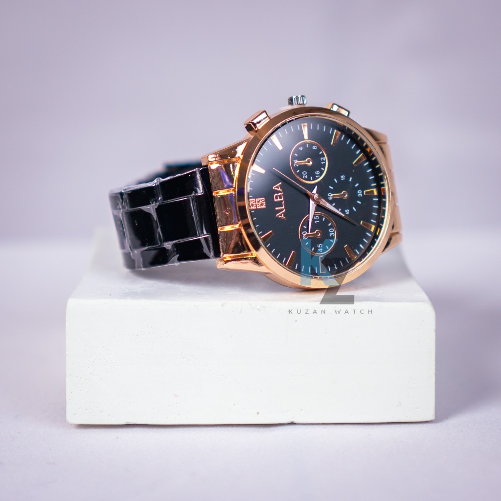 Jam Tangan Alba Tali Rantai Pria Wanita Couple Pasangan Analog Quartz By Kuzan Watch trendy murahhhh