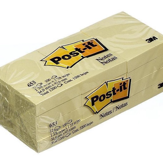 

KP8 Post it Stick Note 653 merk 3M Isi 12 pad