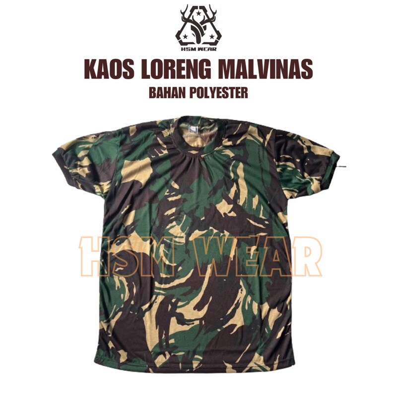 Kaos Loreng Malvinas / Baju Doreng TNI / Malvinas