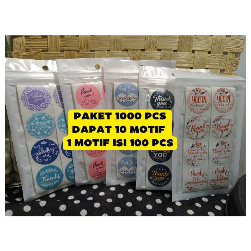 

(1000 pcs Stiker 2.5 cm) stiker thankyou, Stiker selamat menikmati, stiker makanan minuman