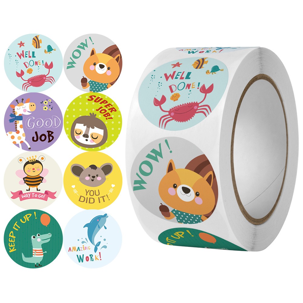 

KIDDY - STICKER ROLL (500PCS) SUPPORTING WORD TEACHER REWARD