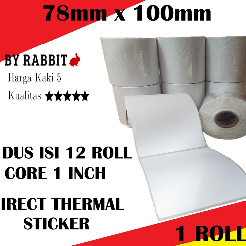 

HJ6 LABEL THERMAL 78 X 1 KERTAS STICKER BARCODE 78x1 mm Isi 3 Pcs