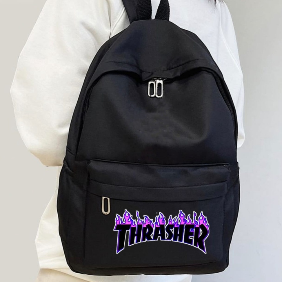 KODE X22G Tas Ransel Distro Original  Tas Backpack Unisex Keren Style 223  Tas Motif Thrasher Kekini