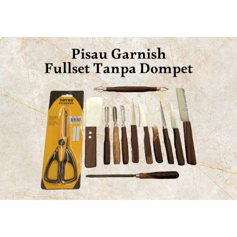 pisau garnish full set / pisau garnish lengkap tanpa dompet / pisau garnish lengkap / pisau ukir bua