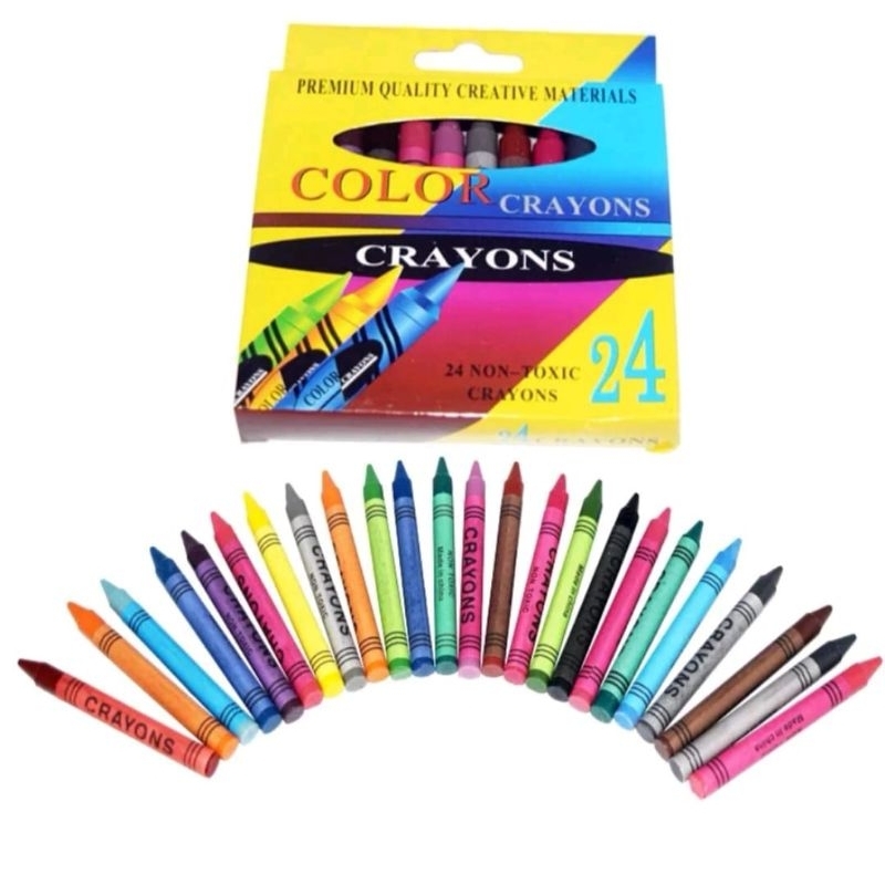 

Krayon Pensil Warna Anak 1 Pack Isi 24pcs Menggambar Dan Mewarnai Set Ramah Lingkungan Crayon