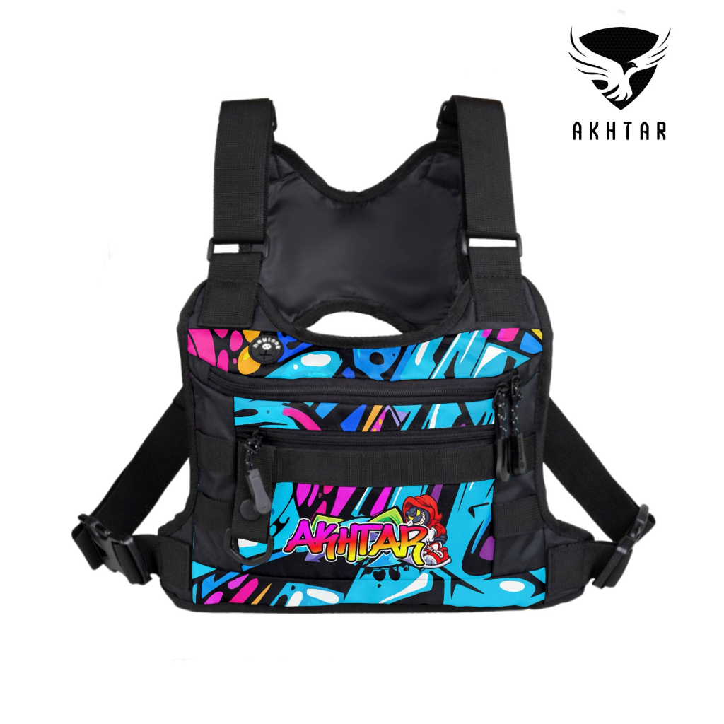 tas dada pria tactical army distro motif print rompi pelindung dada
