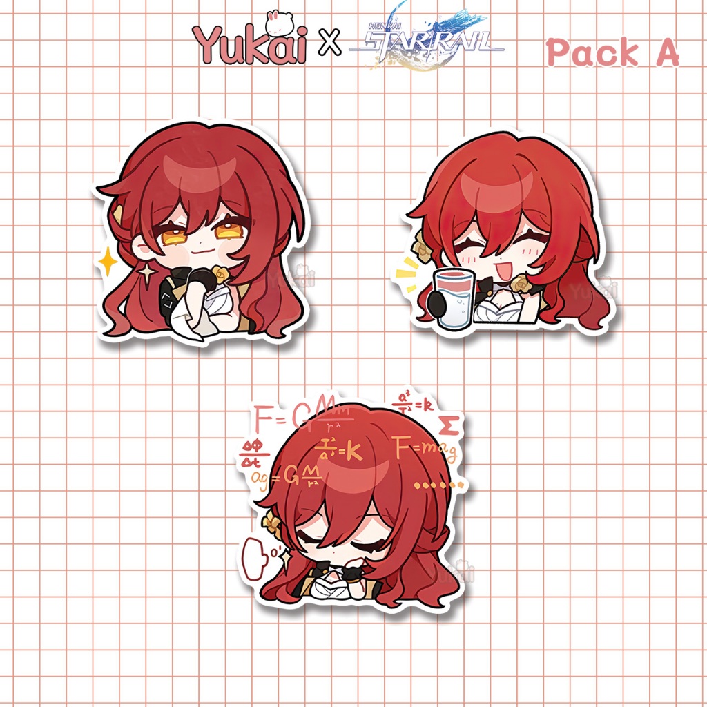 

Stiker Pack Himeko Honkai Star Rail (HSR) Premium, Sticker Anime Waterproof