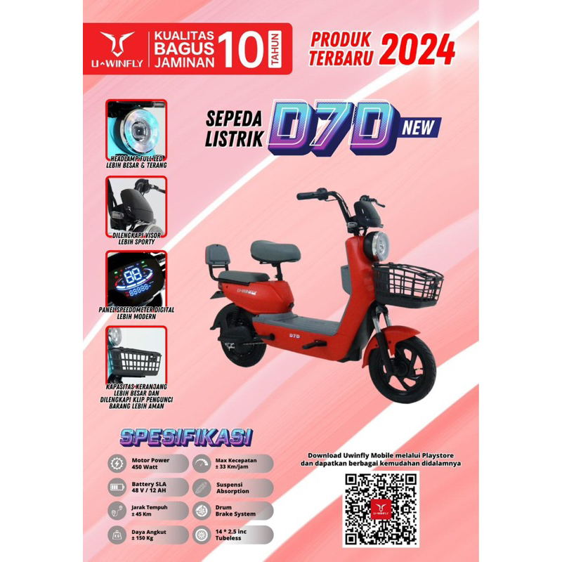 UWINFLY D7D new sepeda listrik