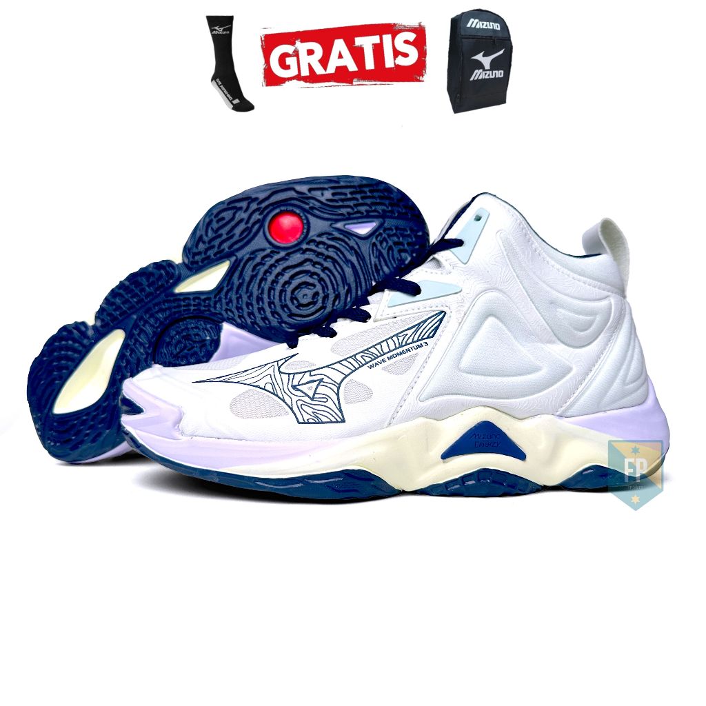 Sepatu volly Mizuno Wave Momentum 3 MID Terbaru Pria dan wanita size 36-44 Tersedia COD