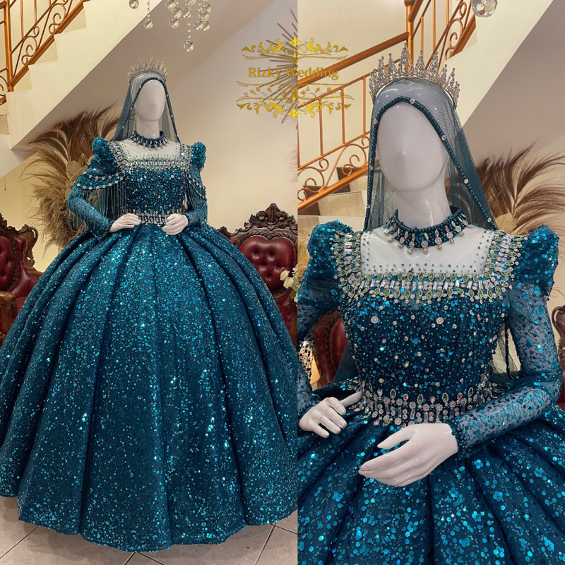 Gaun pengantin | Gaun pengantin terbaru | Gaun pengantin premium | Gaun pengantin mewah elegan