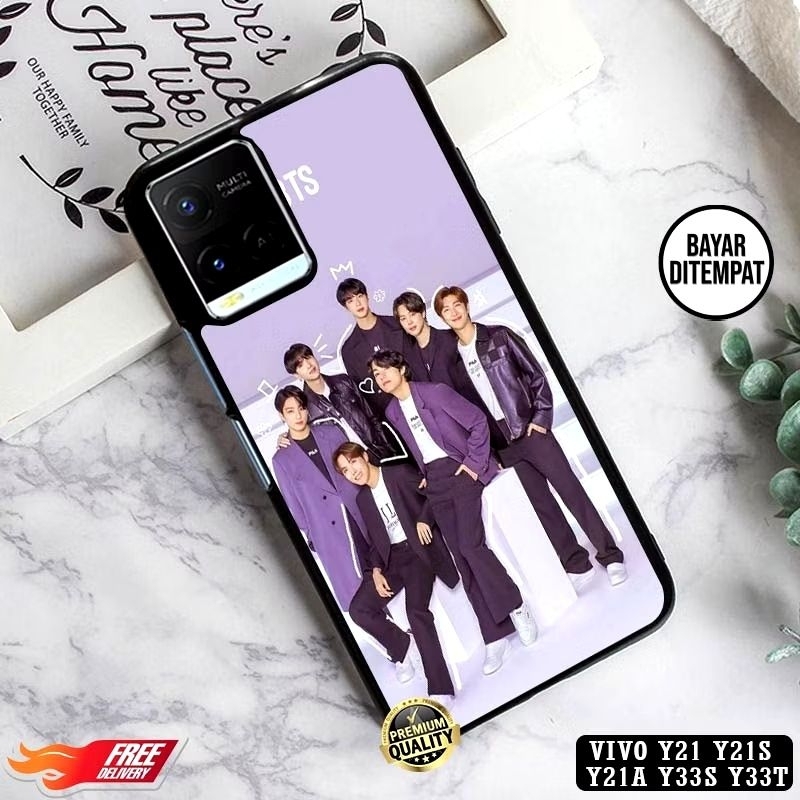 COD Case Vivo Y21 Y20 Y21a Y33s Y33t Desain Gambar BTS Aesthetic Bisa Custom gambar sesuai selera