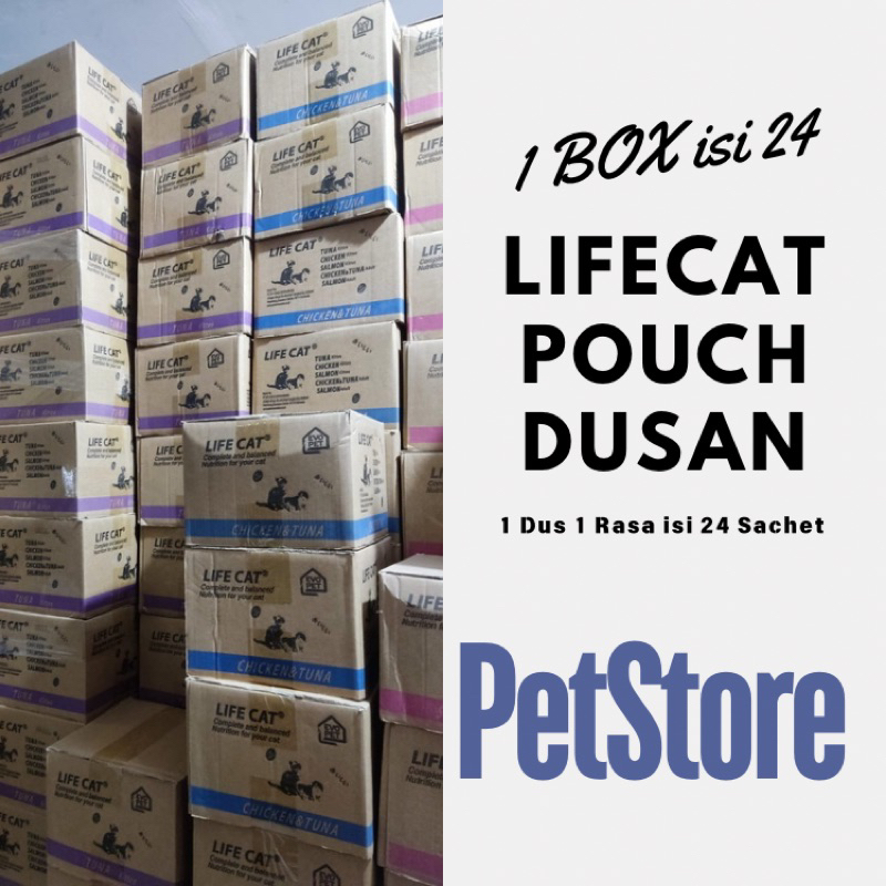 DUS LIFE CAT POUCH 1 BOX 24 PCS  Wet Food makanan kucing