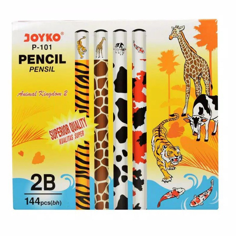 

DAHSYAT Pensil 2B P11 Animal Kingdom 2 Joyko Per Lusin