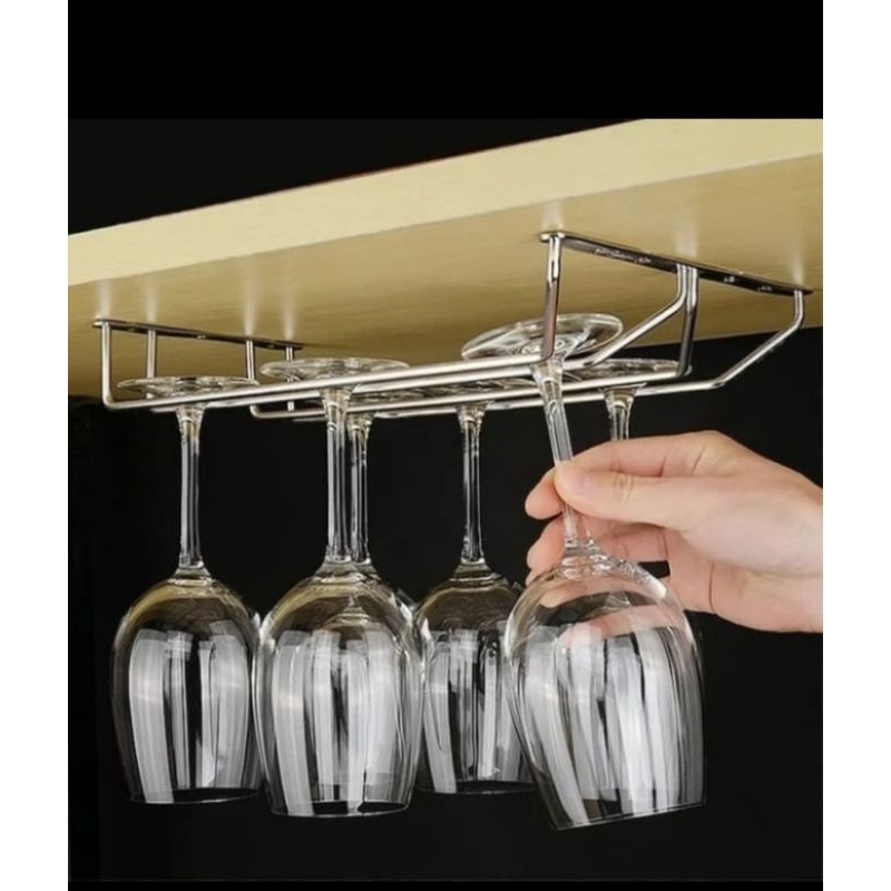 Rak gantung gelas / BAR CAFE / gantungan gelas Bar stainles