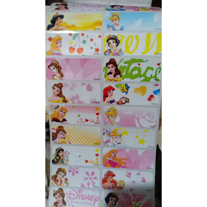 

Label nama PRINCESS waterproof anti air