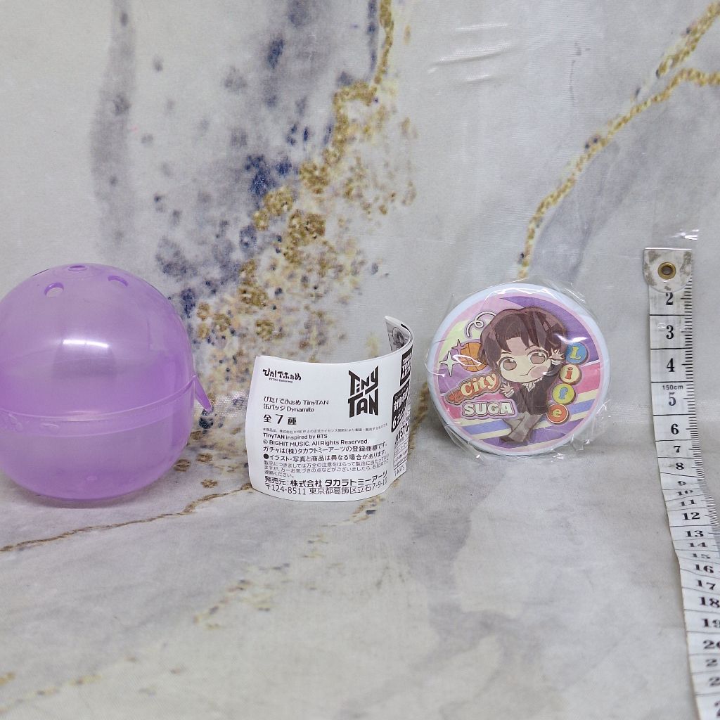 Tinytan Suga Pita Dynamite Pin Badge Bros BTS Gashapon Gachapon Gacha Tiny Tan