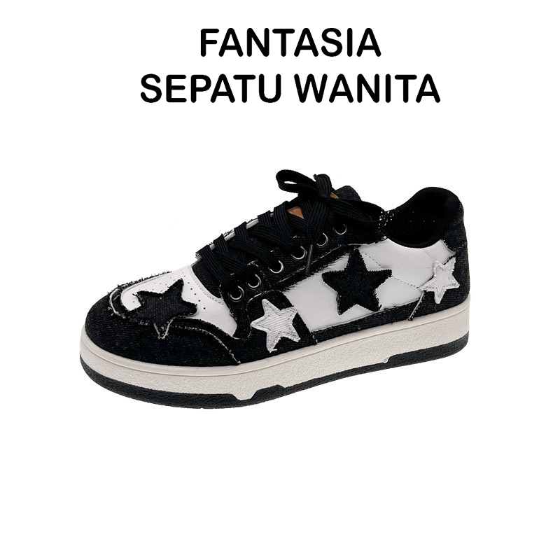 SEPATU SNEAKERS WANITA DOODLE ART KOREA STYLE SPORT SHOES HZ-510 FANTASIA