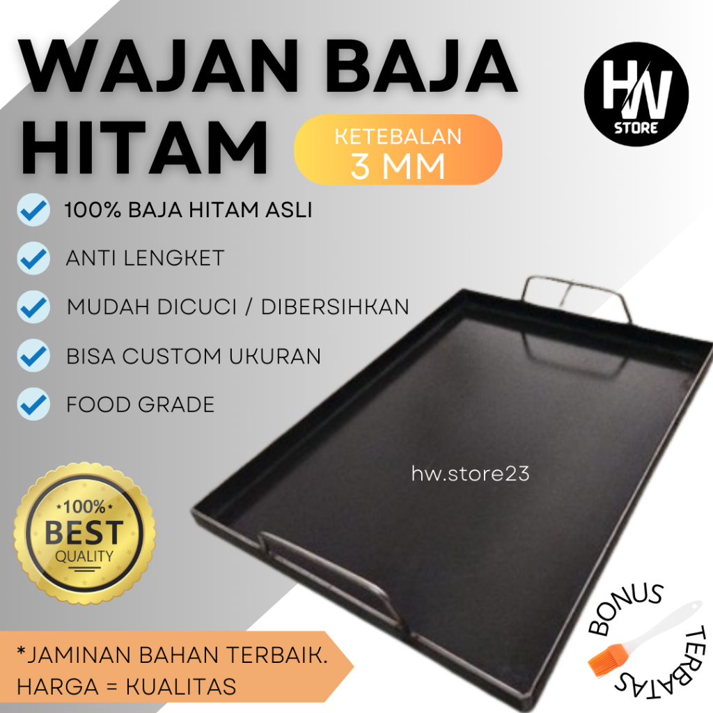 [BAJA 3MM] WAJAN DATAR / WAJAN ROTI BAKAR / WAJAN MARTABAK / WAJAN BURGER / WAJAN KEBAB / WAJAN BAJA