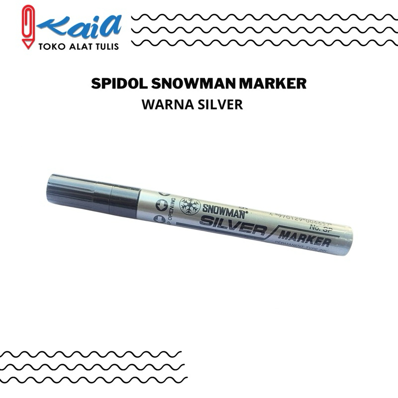 

SPIDOL SNOWMAN MARKER WARNA SILVER