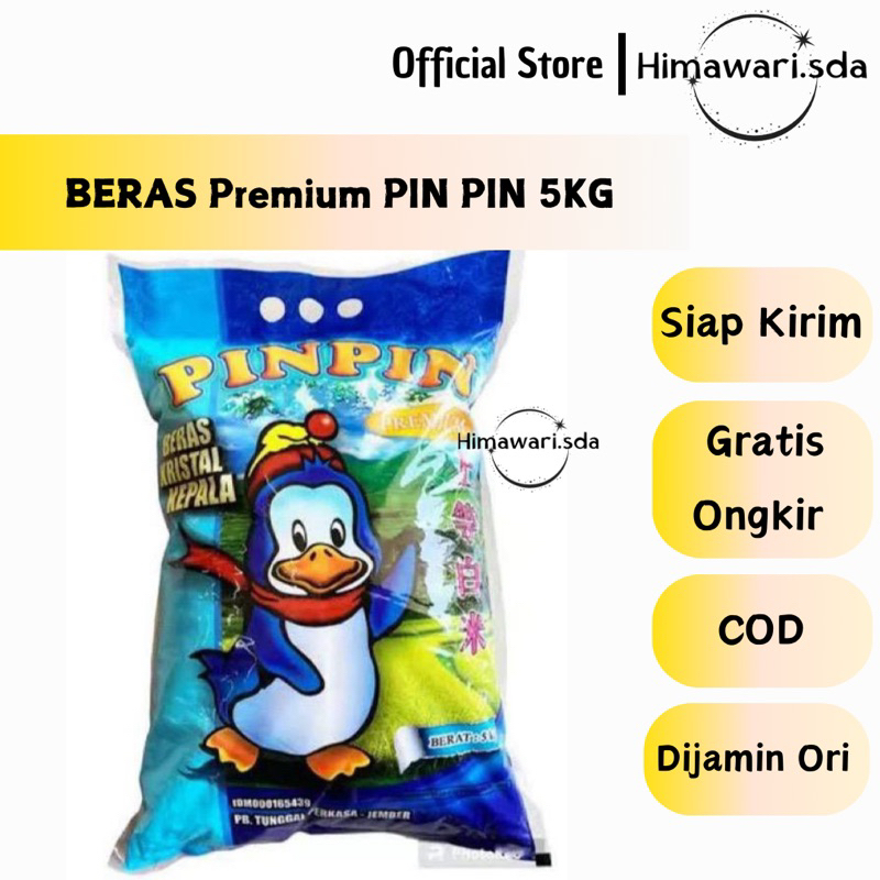 

BERAS PIN PIN 5KG PIN PIN 5KG Beras Premium pelikan sania anak raja buncit Opung jempol Ok perirasa