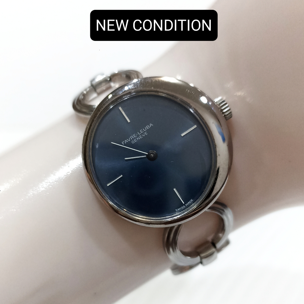 Jam Tangan Favre Leuba Half Moon Vintage Manual Winding Wanita Langka Swiss Asli Murah Terbaru