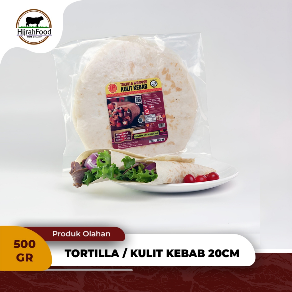 

IndoPertama Kulit Kebab Tortilla Wrapper 500 gr Taco Burrito Nachos