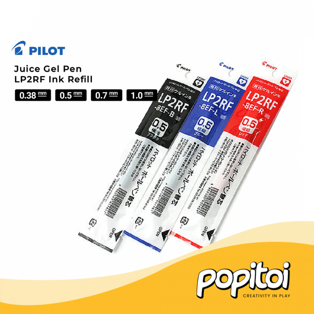 

Pilot LP2RF Refill for Juice Gel Pen 0.38 0.5 0.7 1.0 mm Isi Ulang Tinta