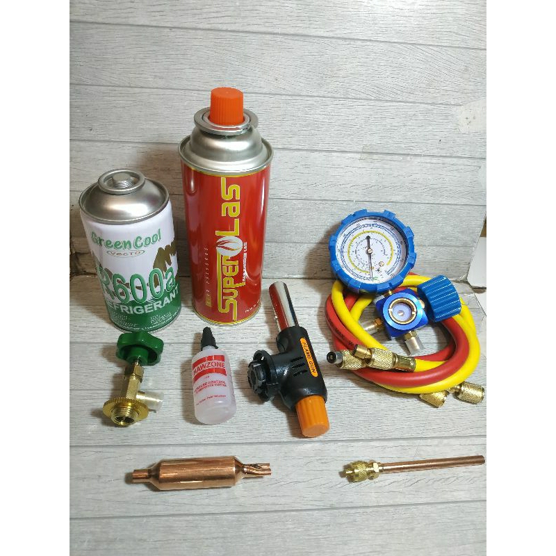 Paket pengisian freon kulkas varian R600 & R134a