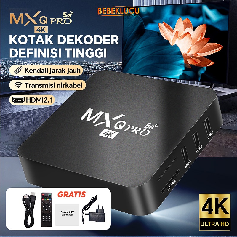 bebeklucu Indihome  Android Smart TV Box  4K HD jaringan Set-top Box Digital Receiver Penerima Siara