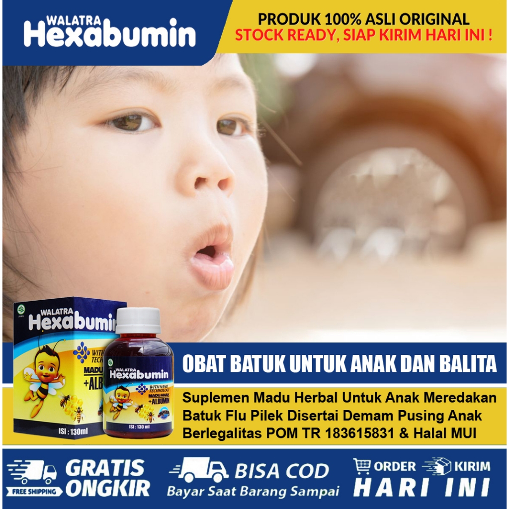 Obat Batuk Anak Berdahak Walatra Hexabumin Obat Batuk Anak Alami Untuk Usia 1 2 3 4 5 6 dan 14 Tahun