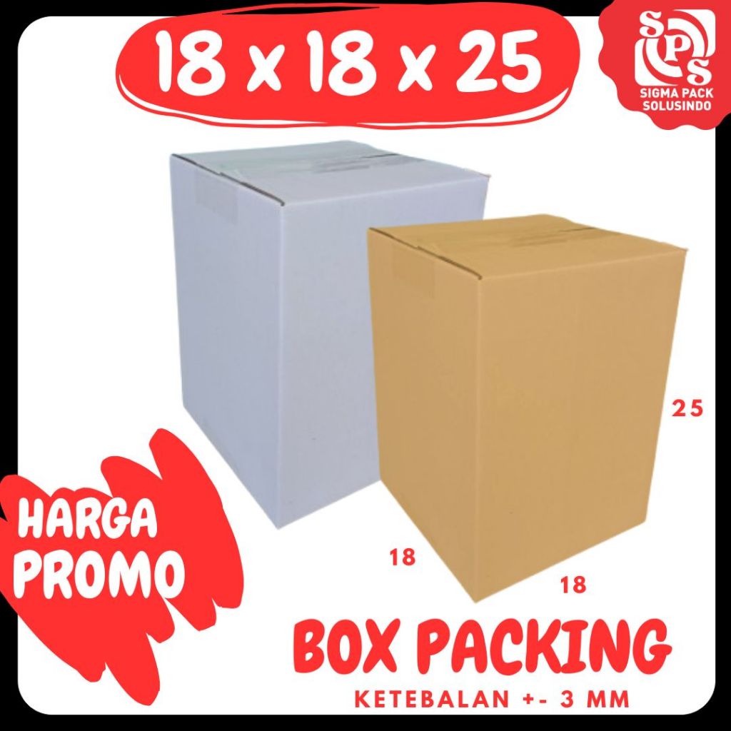 

Karton 18x18x25 Kardus A1 Packing Dus Kotak Kemasan Box Aksesoris Souvenir Sparepart Obat Madu