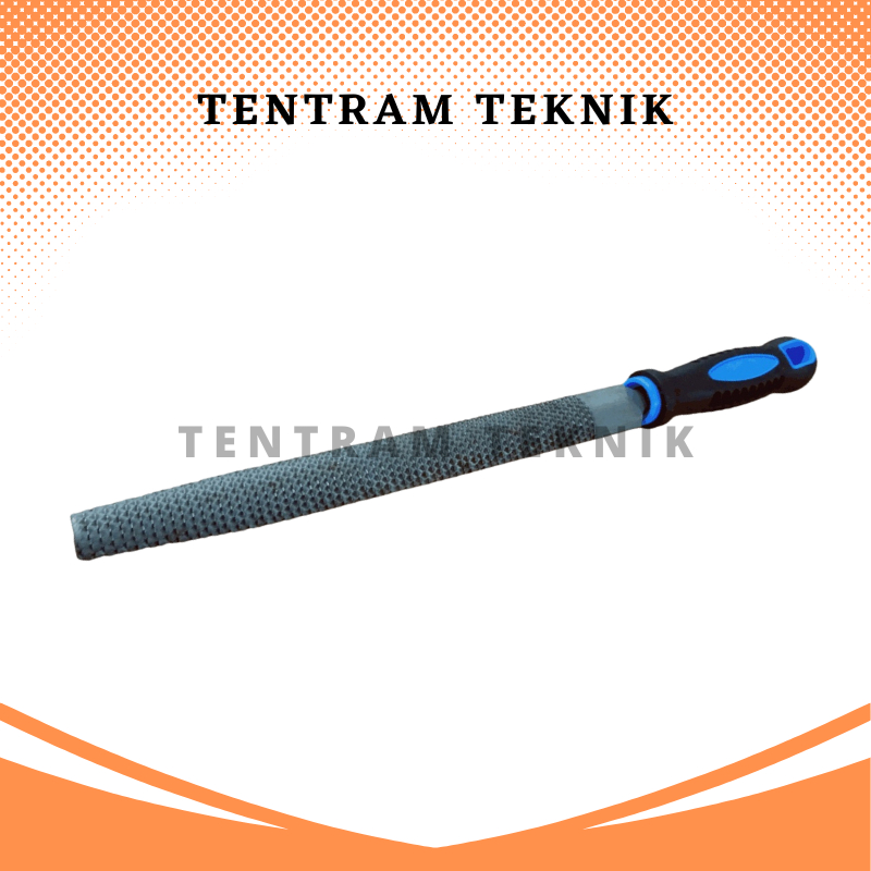 Kikir Setengah Bulat 8" - 10" Tora / TORA Kikir 1/2 Bulat Kasar / Kikir Besi Gagang Karet 8" & 10"/ 