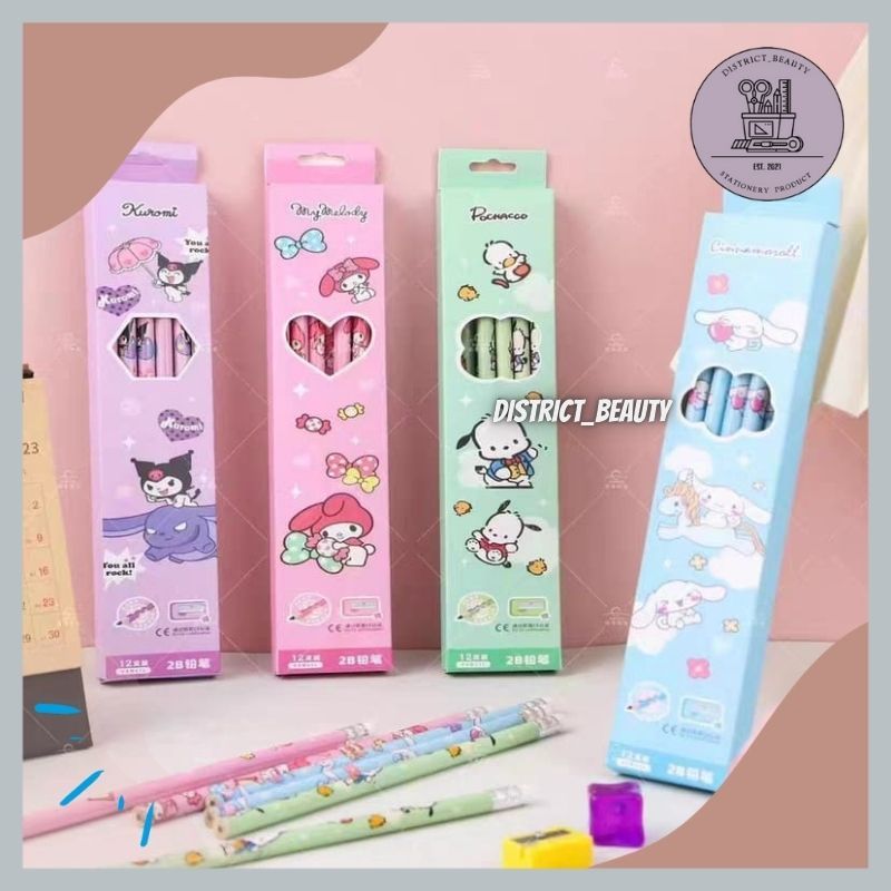 

PENSIL 2B SANRIO FREE RAUTAN SERUTAN PENSIL 2B KUROMI CINNAMOROL LUCU TERMURAH
