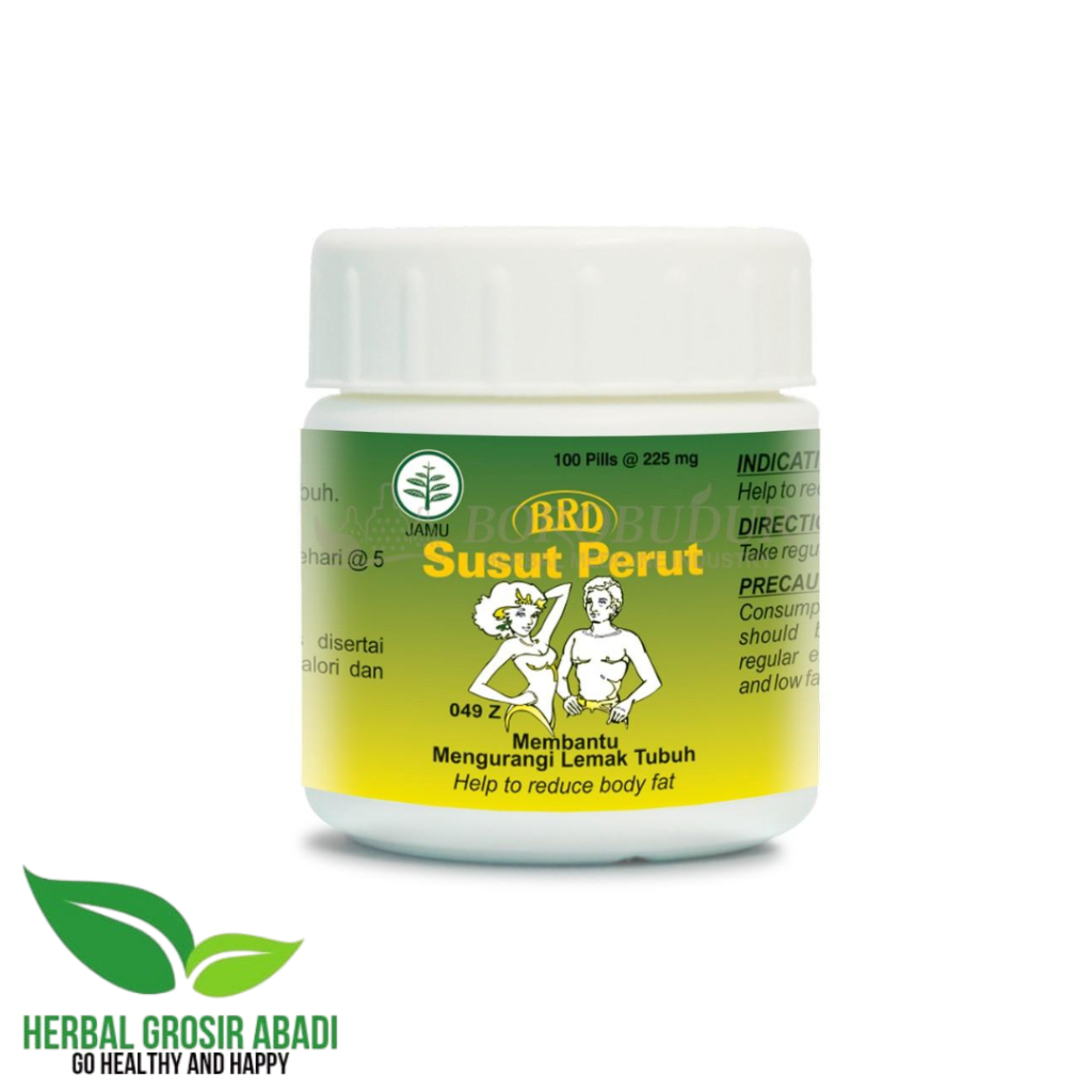 Susut Perut 100 Pill | Obat Pelangsing Herbal Borobudur | BRD Susut Perut