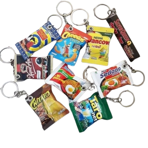 Gancii snank makanan Gantungan Kunci Snack Cemilan Makanan Ringan / Ganci Keychain Souvenir Bentuk S