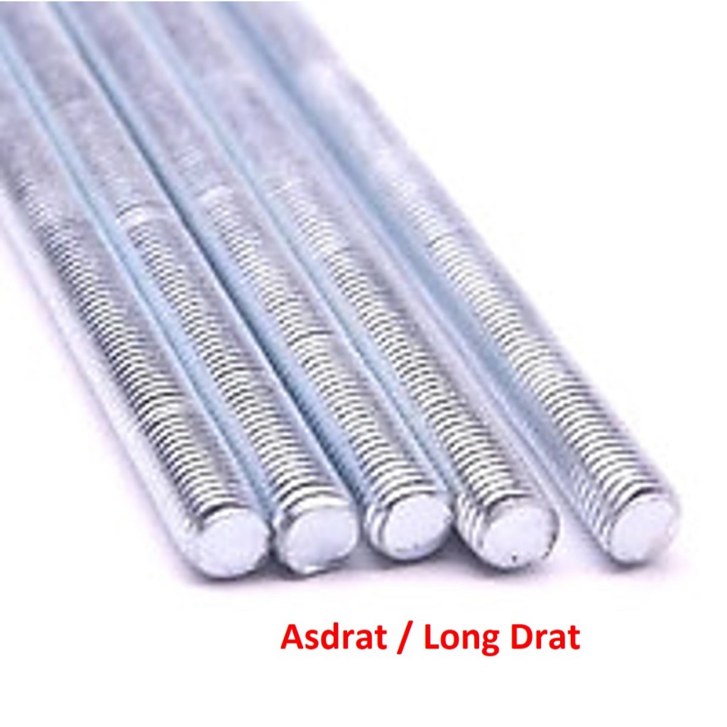 Asdrat M22 Galvanis Long Drat M22 x 1m As Drat Thread Rod