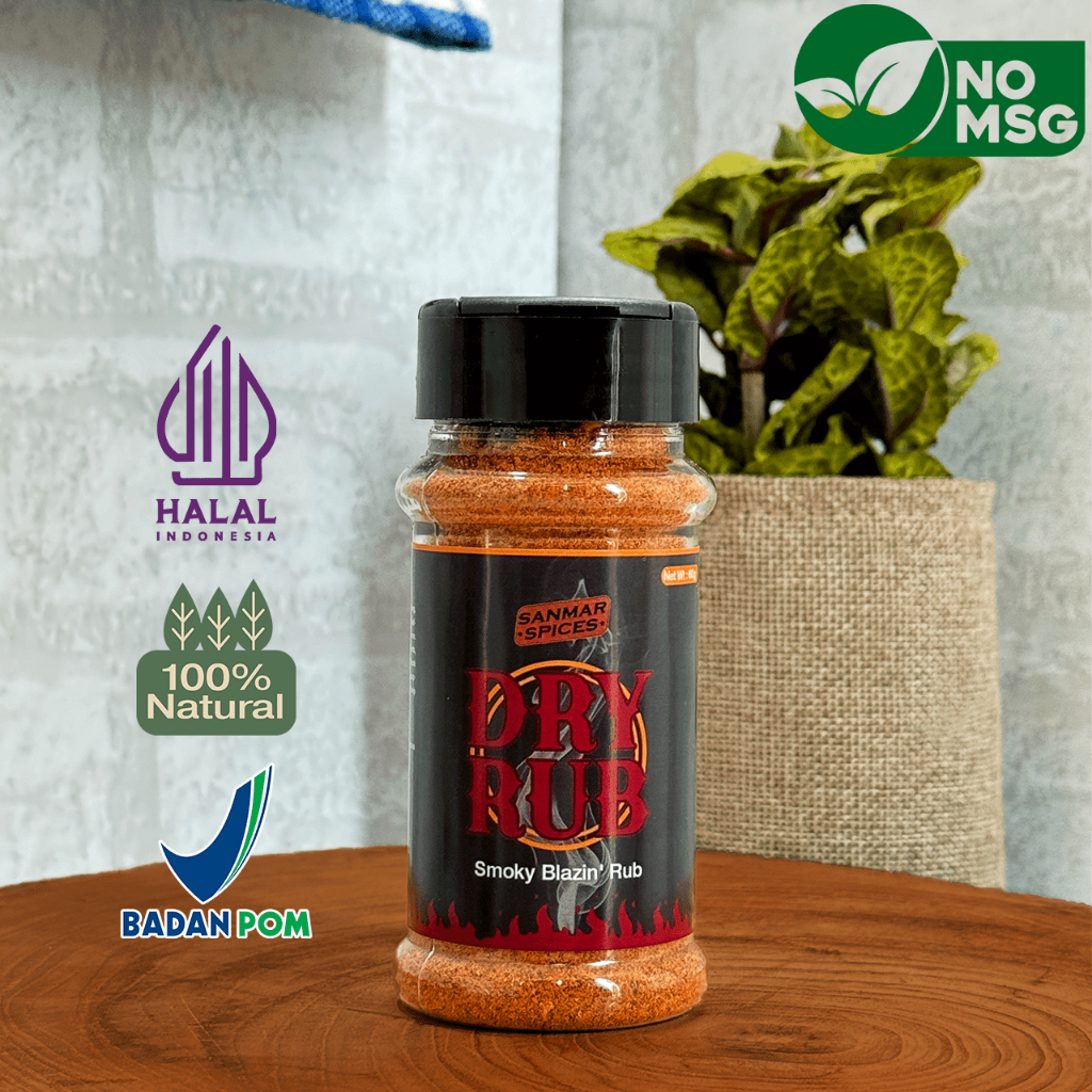 

Healthy Dry Rub | Bumbu Marinasi Siap Pakai | Rendah kalori dan lemak - Smoky Blazin' Rub