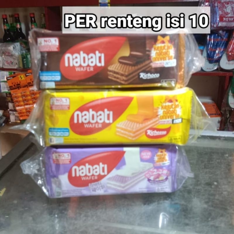 

Nabati 1000 wafer Snack nabati per RENTENG isi 10